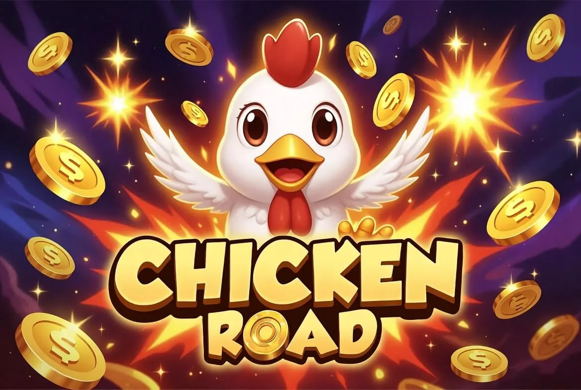 Игровое поле Chicken Road slot: курица на дороге и счётчик множителя